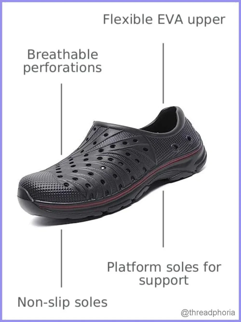 Men's Garden Clog Sandals EVA Breathable Slip-On Non-Slip Clogs